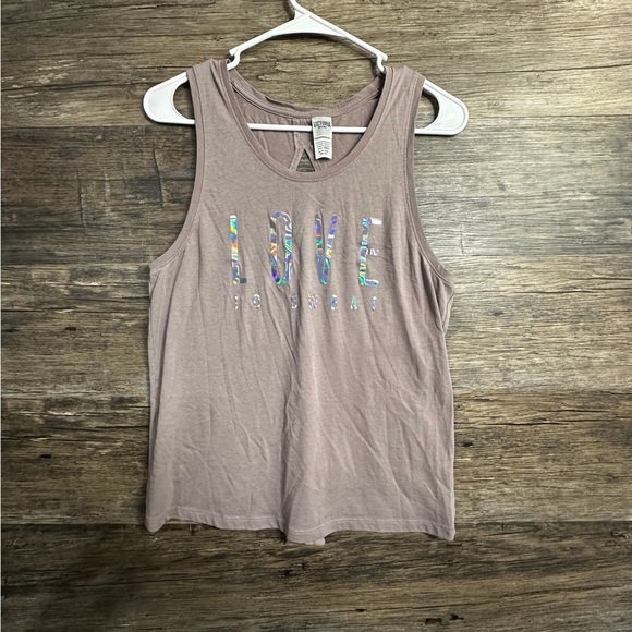 Victoria's Secret Mauve Tank Top with Graphic Design - Picture 1 of 5